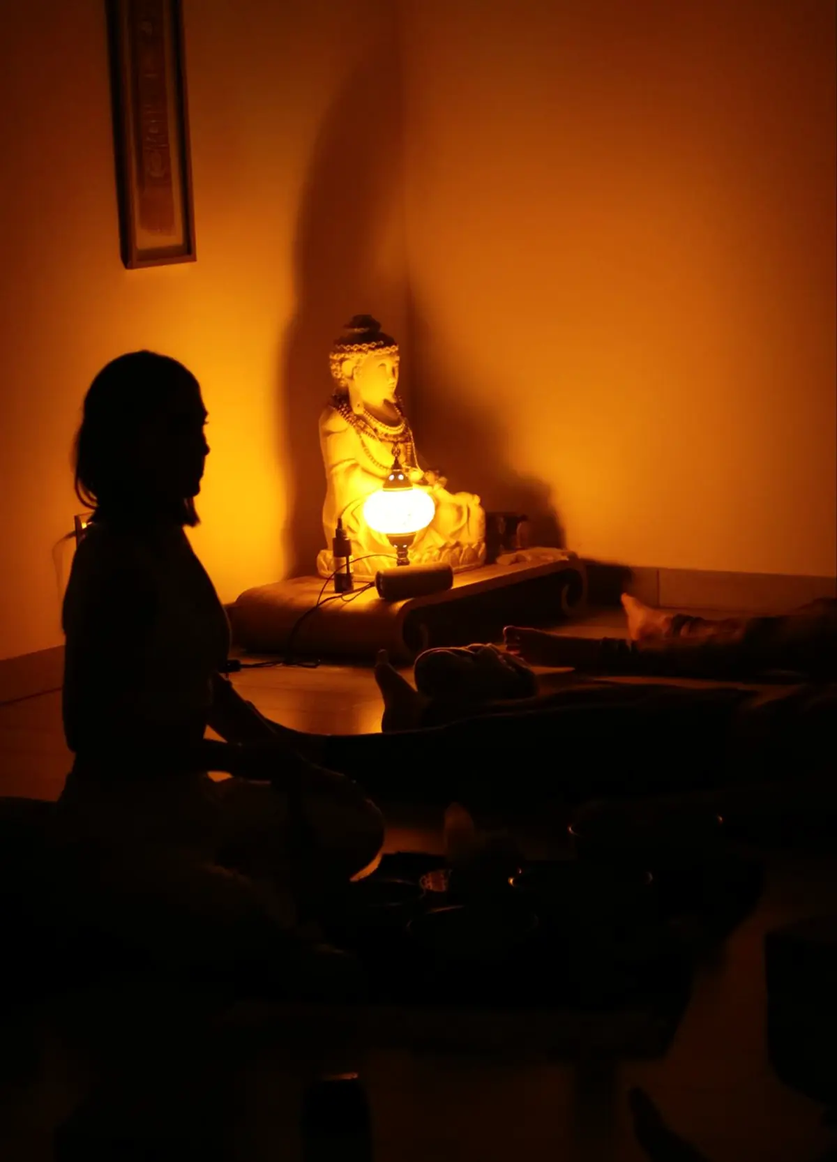 Sesión de sound healing en grupo